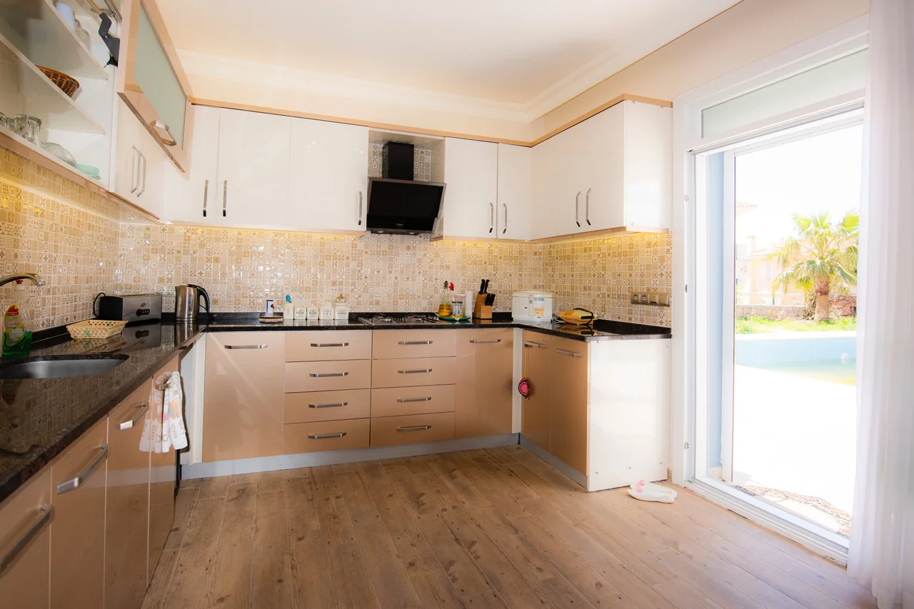 Villa Boncuk mutfak ve yemek hazırlık alanı